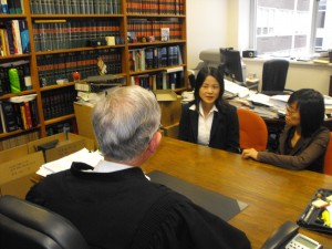 Mandarin and Cantonese Interpreter Isabella Zhang at work